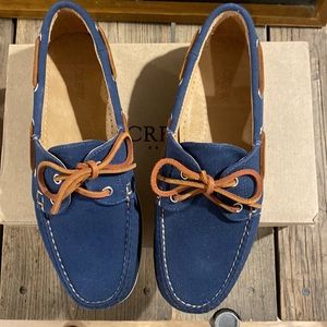 New J. Crew canvas boat shoe